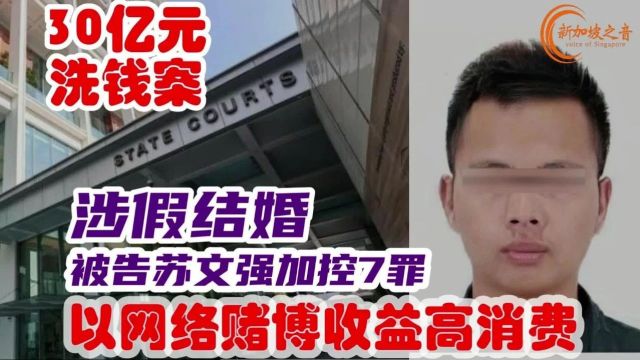 30亿洗钱案被告苏文强加控7罪,涉假结婚、以网络赌博收益高消费 #新加坡 #新加坡洗钱案