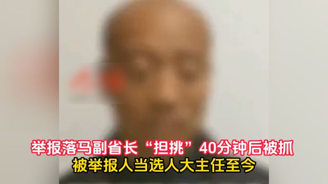 举报落马副省长“担挑”40分钟后被抓 被举报人当选人大主任至今