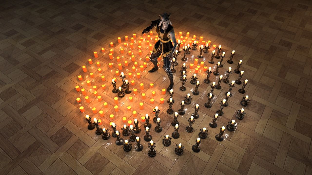 2025视频答疑028:【完整案例】火炉镜头:魔法蜡烛效果展示