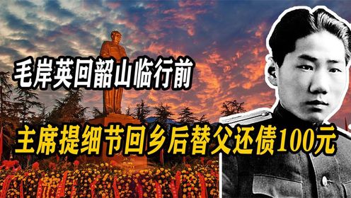 毛岸英回韶山，临行前毛泽东提3个细节，回乡后替父还债100元（1）