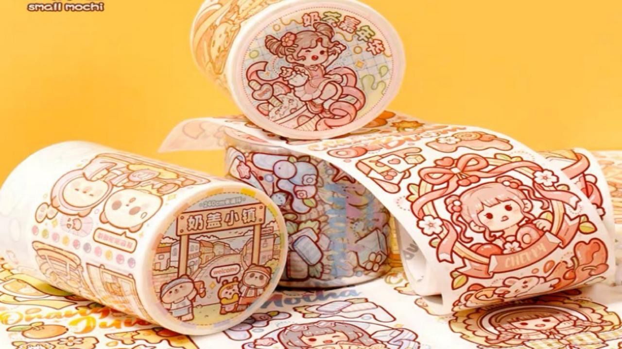 手帐 小麻薯 奶茶嘉年华贴纸 贴纸日记 拼贴排版 声控 白噪音 沉浸式