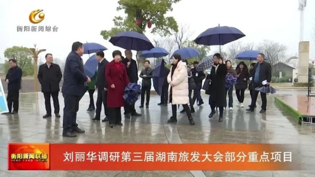 刘丽华调研第三届湖南旅发大会部分重点项目