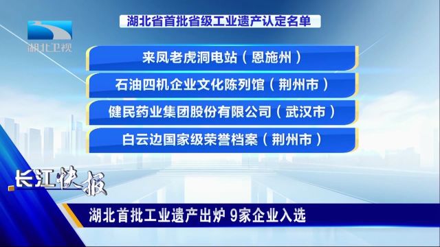 湖北首批工业遗产出炉 9家企业入选