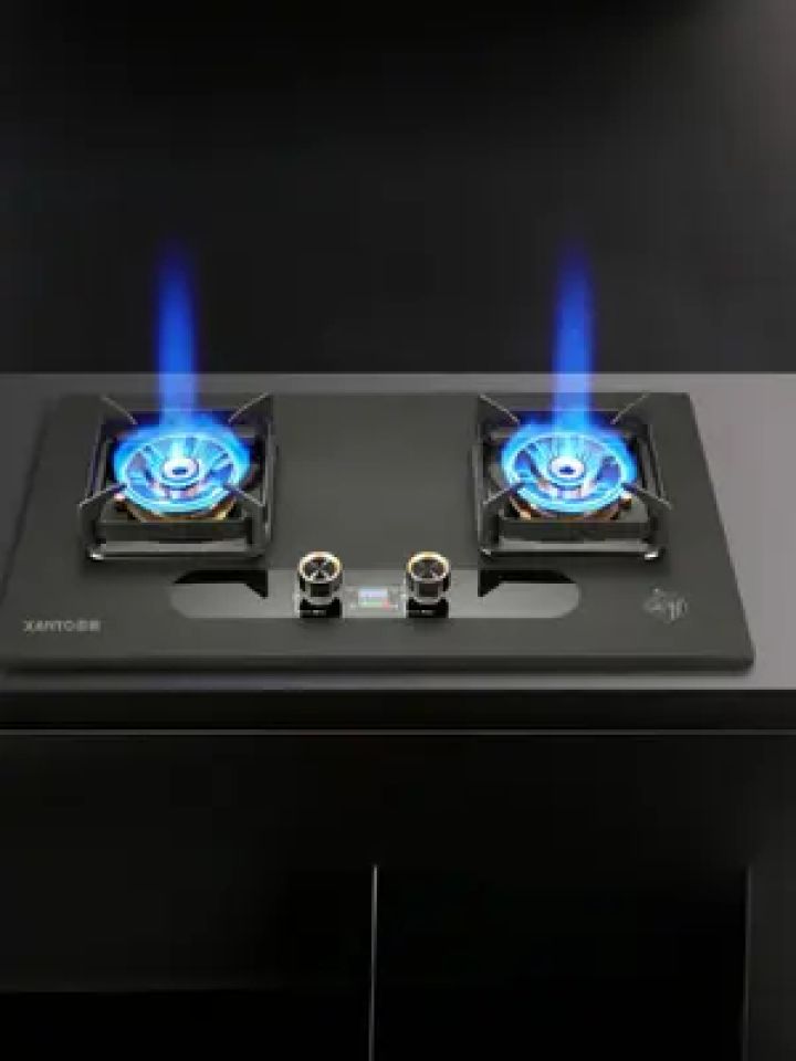 天然气双灶嵌入式台式两用灶具#猛火灶 #炉具燃气灶具#智能定时直喷
