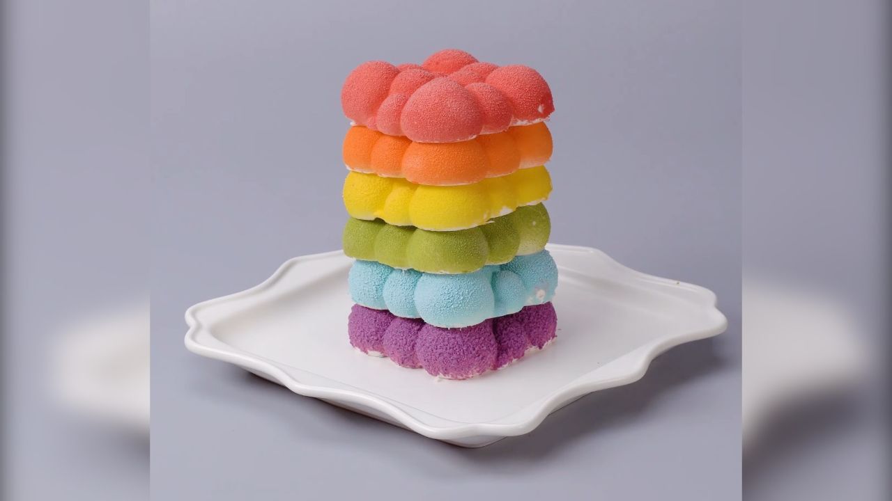 甜蜜彩虹云朵糖果盛宴