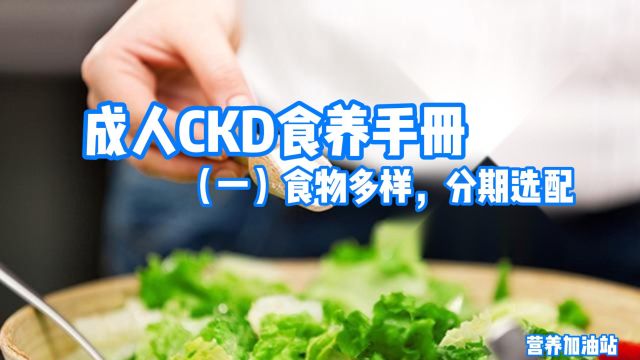 成人CKD食养手册(一)食物多样,分期选配