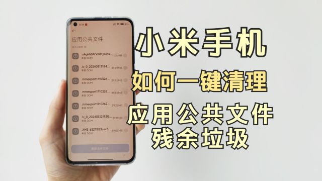 小米手机:如何一键清理应用公共文件残余垃圾?