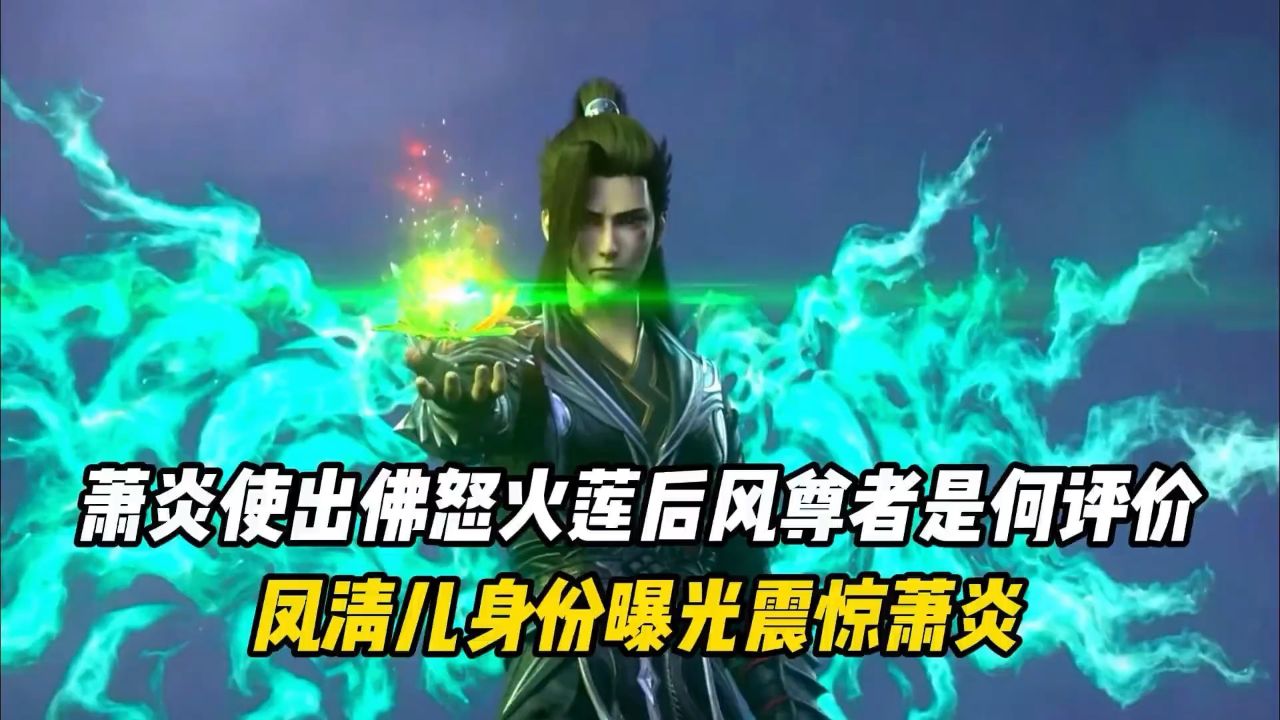 萧炎使出佛怒火莲后风尊者是何评价 凤清儿身份曝光震惊萧炎