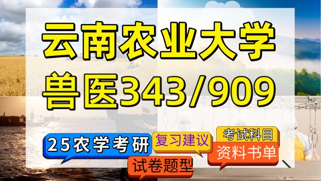 25云南农业大学兽医考研初试经验343/909