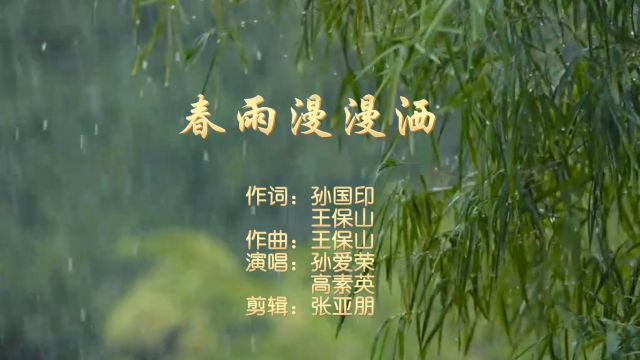 细细雨丝今别断,就这样漫漫洒——歌曲《春雨漫漫洒》MV发布(孙国印、王保山作品)