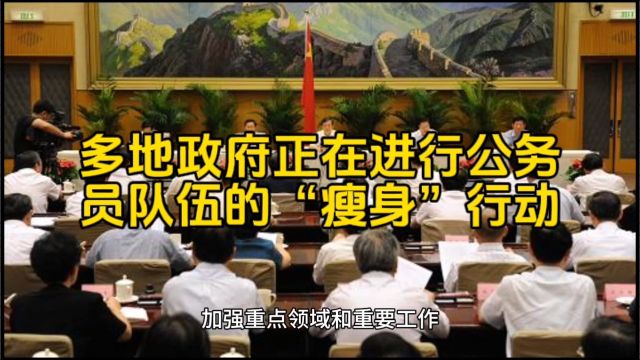 多地政府正在进行公务员队伍的“瘦身”行动