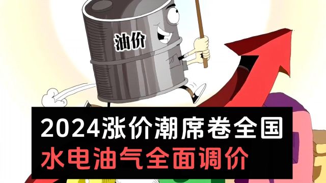 2024涨价潮席卷全国,水电油气全面调价