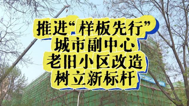 推进“样板先行”城市副中心老旧小区改造树立新标杆