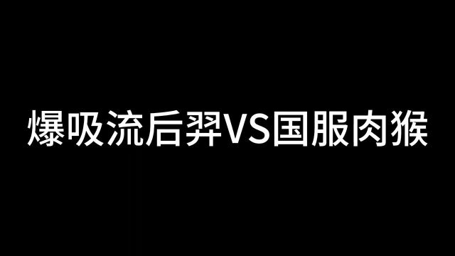 爆吸流后羿VS国服肉猴,这是在给我挠痒痒吗?轻松拿下 #王者荣耀