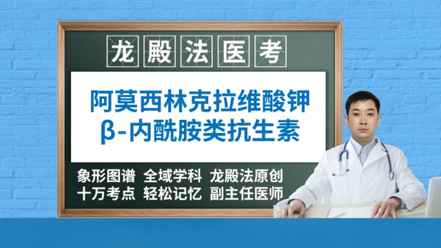 [6512]阿莫西林克拉维酸钾龙殿法医考医师执业药师药理学钾青霉素