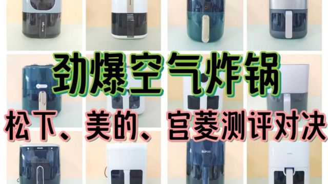 2024空气炸锅哪个品牌最好?松下、美的、宫菱测评火拼