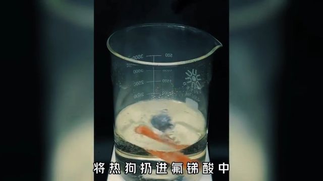 世界最强酸可以腐蚀一切吗?将鸡腿放进去,瞬间只剩骨头