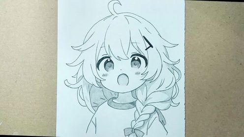 可爱动漫小学生简笔画怎么画,教你画动漫小学生,萌萌哒!