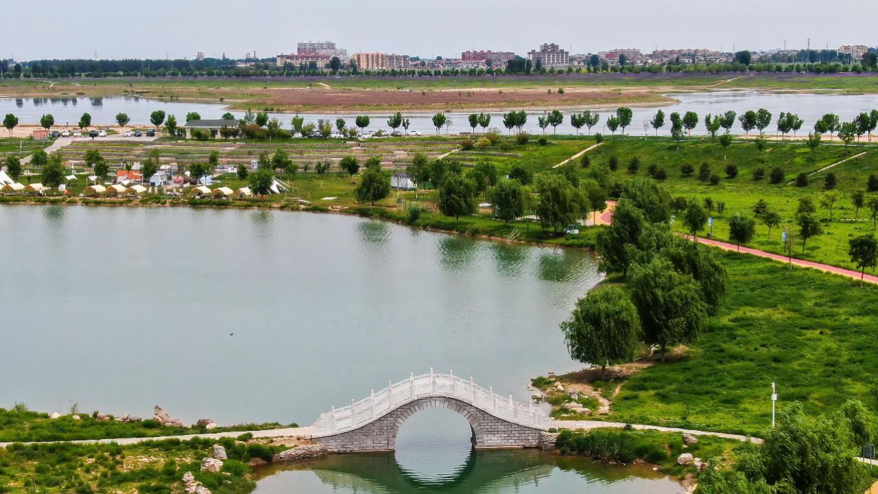 藁城滹沱河风景区图片