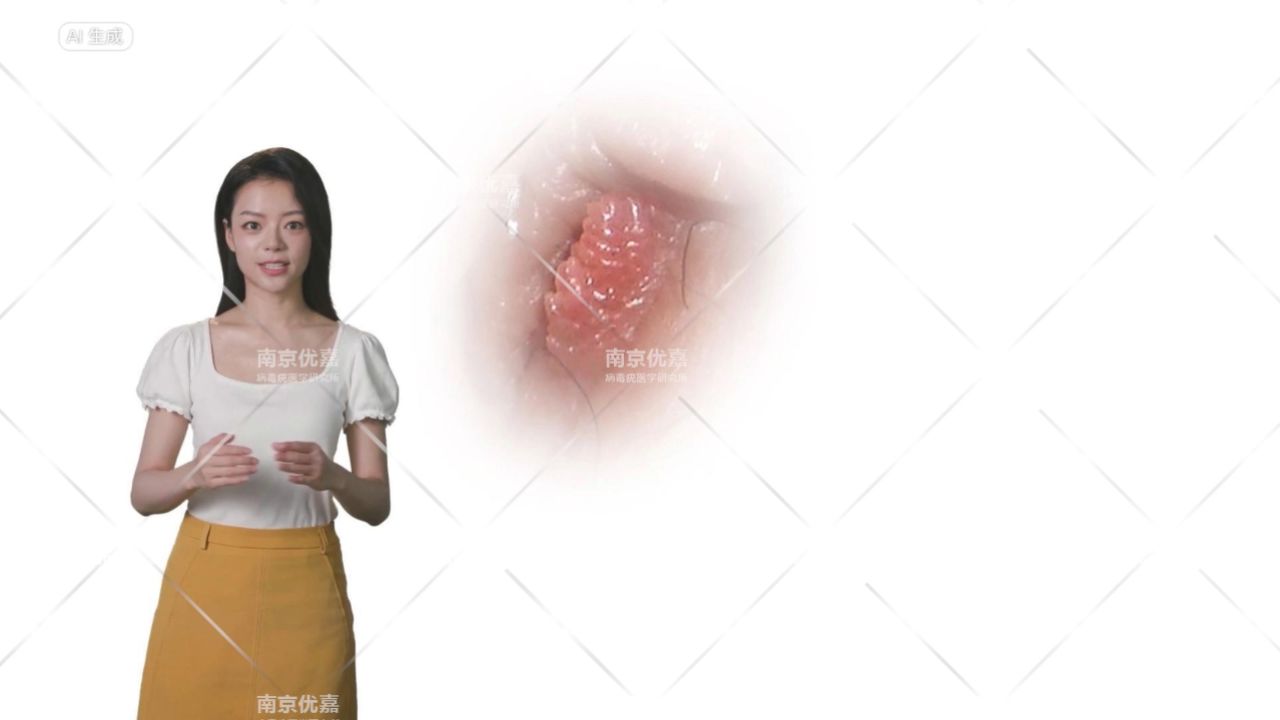 女性鸡冠状尖锐湿疣症状图片-南京圣贝医院