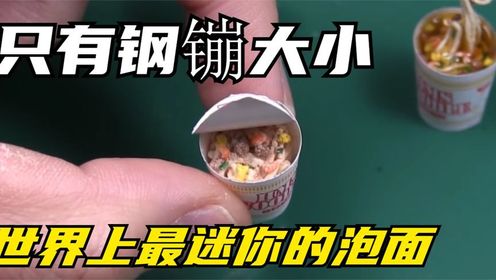 世界上最"迷你"的泡面,只有钢镚大小,成年人吃一百桶都吃不饱