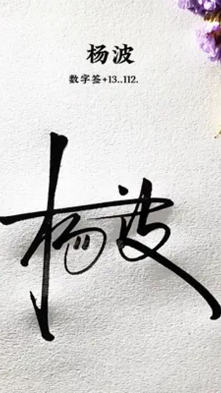 独特的签名设计让人眼前一亮 杨波,数字签-113,112.
