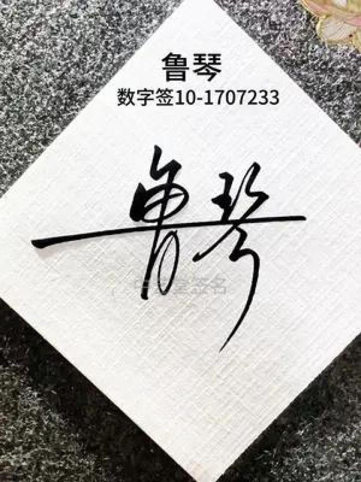 留名设计你的数字签名 鲁琴,数字签10