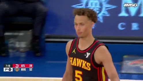 《NBA全场集锦》【回放】NBA常规赛：老鹰vs尼克斯第2节英文原声回放