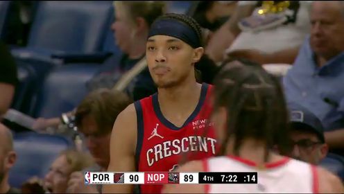 《NBA全场集锦》NBA常规赛：开拓者vs鹈鹕第4节中文解说回放