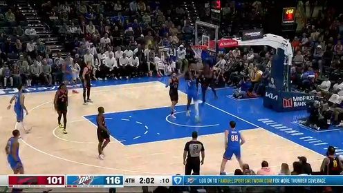《俄克拉荷马雷霆》NBA常规赛：猛龙vs雷霆第4节英文原声回放