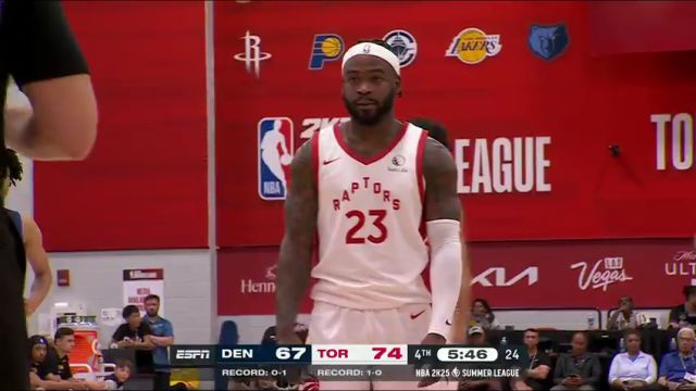 NBA夏季联赛：掘金vs猛龙第4节英文原声回放