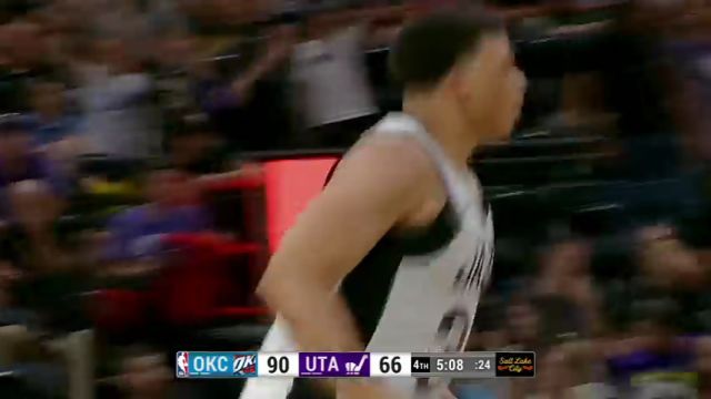 NBA夏季联赛：雷霆vs爵士第4节英文原声回放