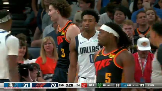 NBA常规赛：独行侠vs雷霆英文原声全场回放