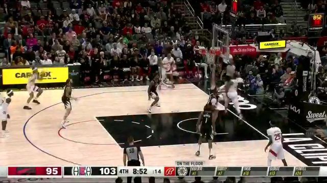 施罗德刚蓄力回击乔治一记 鲍威尔就再进三分浇来一盆冷水