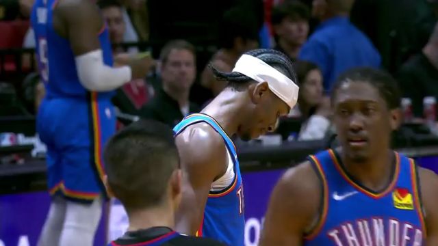 NBA常规赛：雷霆vs热火第4节英文原声回放