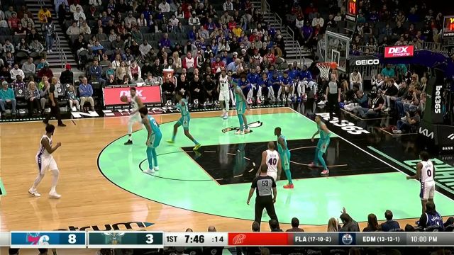 连续开火无解输出 哈里斯上篮+中投连得四分打停黄蜂