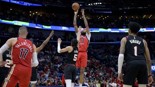 《NBA全场集锦》【球星】英格拉姆vs开拓者集锦 积极防守频送盖帽拿下22+7