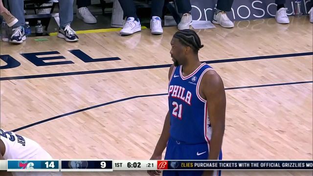 NBA常规赛：费城vs灰熊第1节中文解说回放