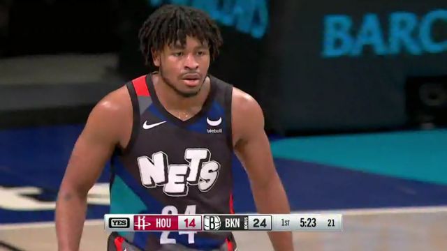 NBA常规赛：火箭vs篮网第1节英文原声回放