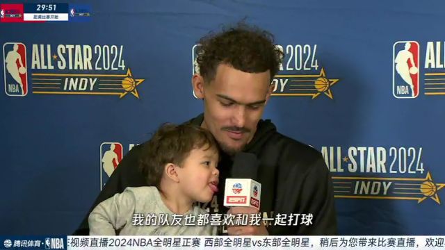 前方记者周玲安采访特雷-杨：我仍然在不断学习进步 有梦想要坚持不懈