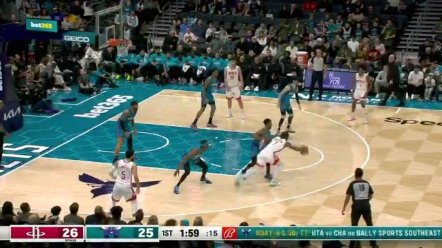 火箭vs黄蜂第1节英文原声回放