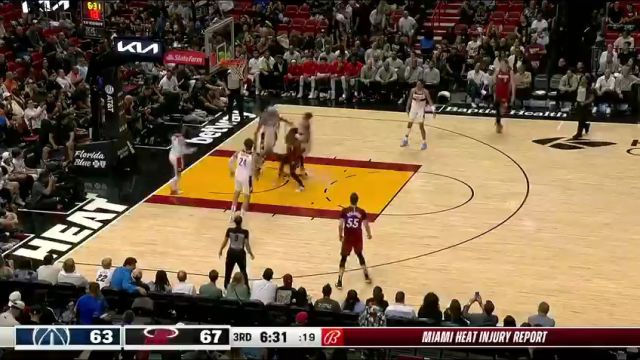 NBA常规赛：奇才vs热火第3节中文解说回放