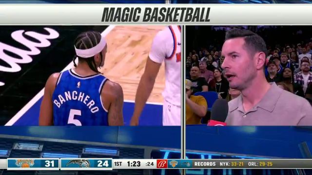 NBA常规赛：尼克斯vs魔术第1节英文原声回放