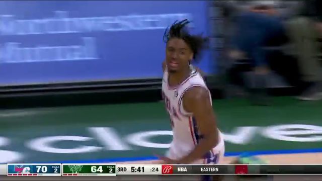 NBA常规赛：费城vs雄鹿第3节中文解说回放