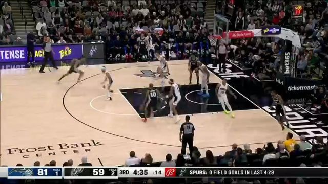 NBA常规赛：魔术vs马刺第3节中文解说回放