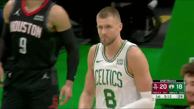 NBA常规赛：火箭vs凯尔特人第1节英文原声回放