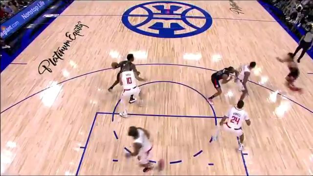 NBA常规赛：快船vs活塞第4节中文解说回放