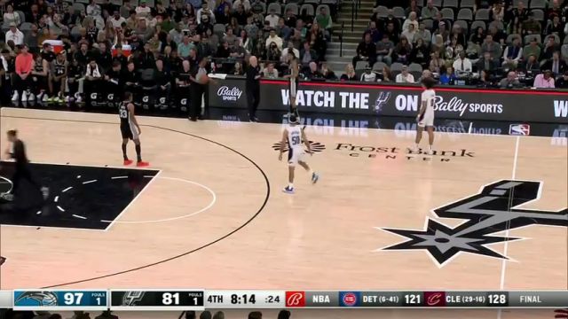 NBA常规赛：魔术vs马刺英文原声全场回放