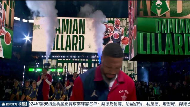 未来是你们的！东部全明星出场仪式 字母哥领衔哈里伯顿引全场欢呼
