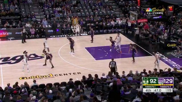 雄鹿vs国王第4节英文原声回放